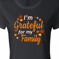 thumbnail image 4 of Inktastic I'm Grateful for my Family in Orange with Fall Leaves Women's T-Shirt, 4 of 5