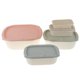 thumbnail image 1 of Crisper De Cocina Contenedor De Almacenamiento De Mantenimiento Fresco Caja Sellada Juego De Plástico Para Alimentos Y Bocadillos De Cocina Macaron Square 5 piezas Soledad Contenedor de almacenamiento de alimentos, 1 of 10