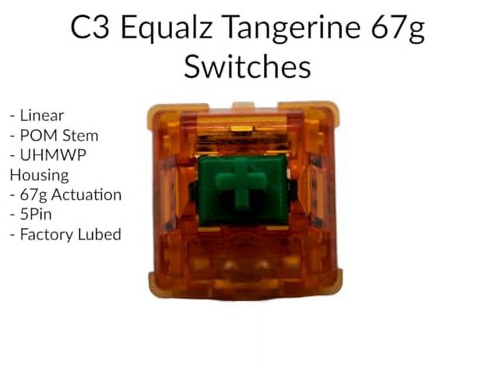 C³ Equalz x TKC Banana Split 62g / Tangerine 5-Pin Linear Switches for ...