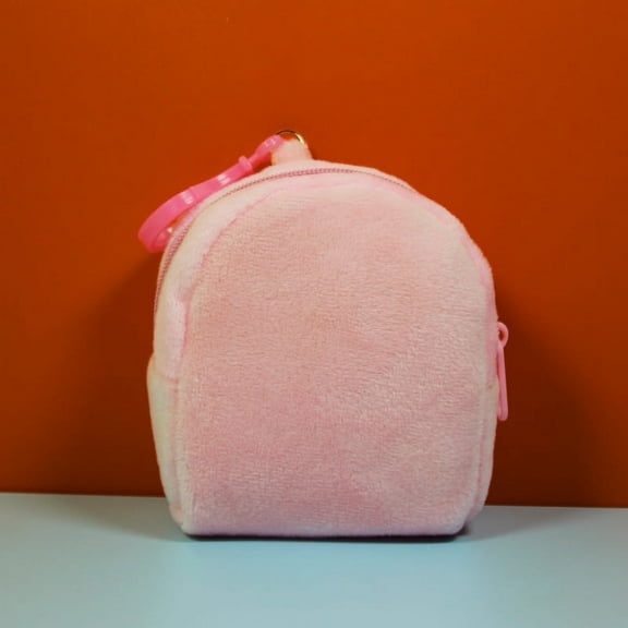2 pcs Children Plush Purse Little Girl Plush Bag Cute Plush Pouch Small Purse with Keychains