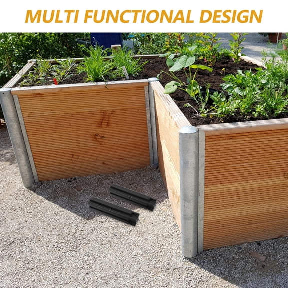 BESTYASH 4Pcs Black Plastic Raised Planter Stand Legs Easy DIY Garden Bed Supports