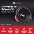 thumbnail image 2 of MB Quart RW1-304 Reference Subwoofer (Black) – 12 Inch Subwoofer, 1200 Watts, Car Audio, 3 Inch Voice Coils, Best Sound Quality in Vented Enclosures, 2 of 11