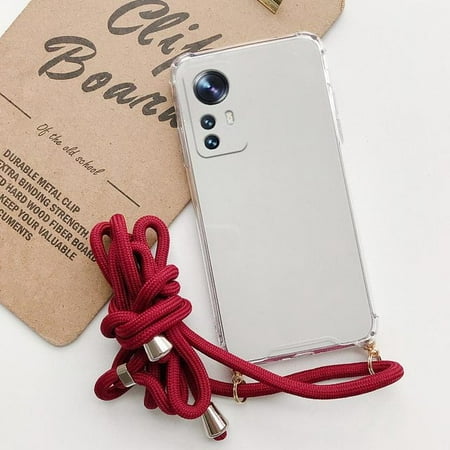 Transparent Air Bag Crossbody Lanyard Phone Case For Xiaomi Mi 12 13 11 Lite 12T 11T Pro Mi11 8 9 SE 10 A3 9T Note 10 Pro Cover