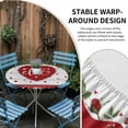 thumbnail image 5 of Valentine's Day Fitted Tablecloth with Elastic Edged, Round Table Cloth for Dining Table, Red Love Heart Roses Romantic Wooden Waterproof Oil Proof Table Cover for Indoor Outdoor 36"-44", 5 of 8