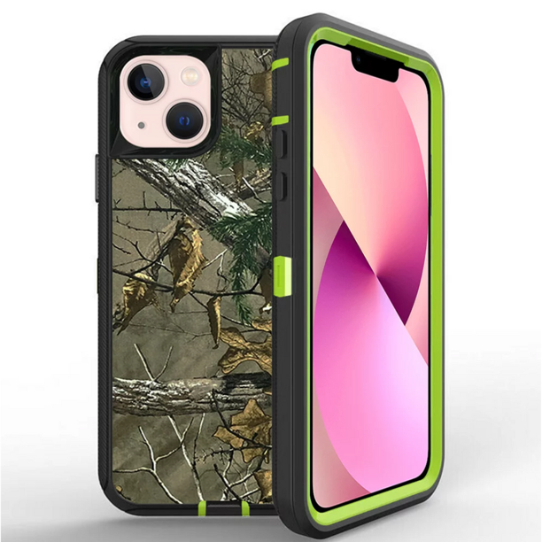 Entronix Funda Resistente para iPhone 12 Mini, Cubierta Resistente a Prueba de Golpes de Triple Capa con Protección contra Caídas, Camuflaje