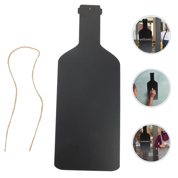 DECOMELODY Wine Bottle Shaped Blackboard with Mini Chalkboards for Home Decor 1Pack 40X15CM