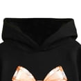 thumbnail image 4 of Eltusu Girls Cotton Outfit Sets, Graphic Long Sleeve Fare Leg Hoodies&Jeans Sets Black Size 5-6 T, 4 of 7