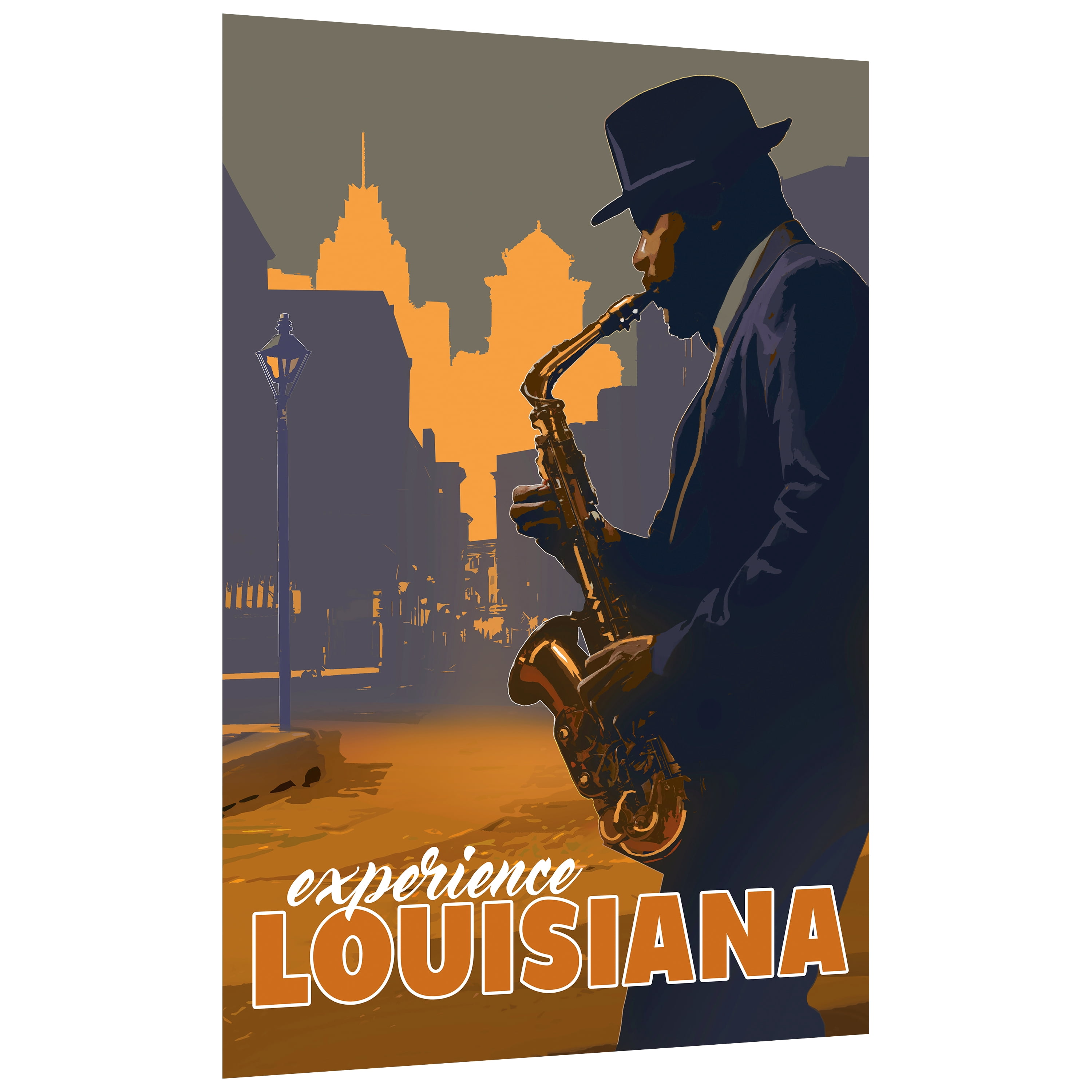 Down In The Bayou & New York Minute Frameless Free Floating Tempered Glass Wall Art , 36" x 24" each