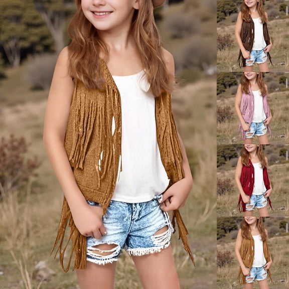 Rvasteizo Kids Cardigan Sleeveless Fall Sweaters for Boys Girls 3 to 12Years