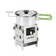 thumbnail image 3 of Portable Stainless Steel Lightweight Folding Wood Stove Pocket Stove Outdoor Camping Cooking Picnic Backpacking Stove, 3 of 5