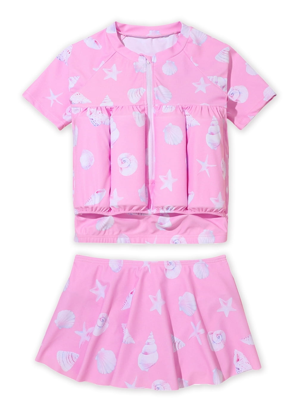 GYRATEDREAM Girls Two Pieces Swimsuit 26Y Toddler Float Rash Guard