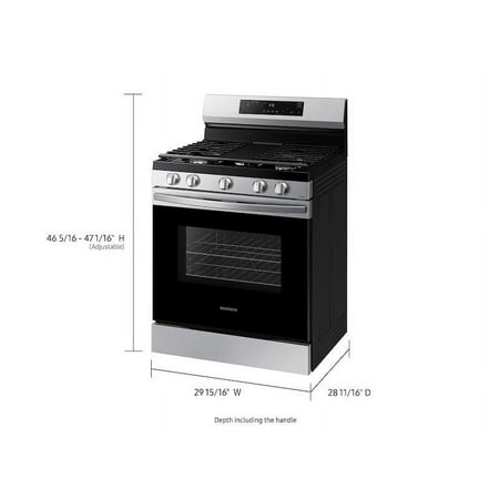 Samsung - 6.0 cu. ft. Freestanding Gas Range with WiFi and Integrated Griddle - Stainless Steel