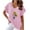 Pink, variant on Cute Crop Tops for Women Plus Size Short Sleeve Shirts for Women Work Basic Fitted Cropped Tees