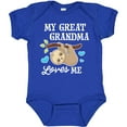 thumbnail image 3 of Inktastic My Great Grandma Loves Me with Sloth and Hearts Boys or Girls Baby Bodysuit, 3 of 5