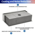 thumbnail image 4 of Farmhouse Apron Single Bowl Stainless Steel Kitchen Sink with Workstation, 4 of 4