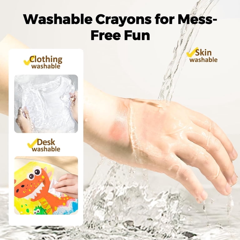 Jar Melo 36 Count Silky Smooth Jumbo Crayons for Toddlers