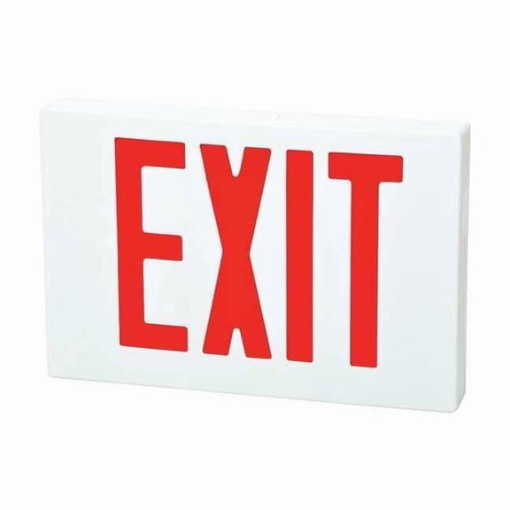 Exit Sign, White, 1 or 2 Face(s), LED, Universal Mount, Not Battery Powered FHEX21WRAC