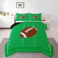 thumbnail image 1 of Erosebridal Retro Rugby Bedding Full Comforter Set, American Football Down Comforter, Sports Player Decor, Reversible 3pcs, 1 of 7