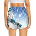 thumbnail image 4 of Fotbe Christmas Snowman In The Snow Womens High Waist Running Shorts Athletic Workout Quick Dry Shorts for Women with Pockets Gym Yoga Summer Shorts-Small, 4 of 9