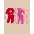thumbnail image 3 of Toddler Baby Girl Valentines Day Outfit Letter Embroidery Long Sleeve Sweatshirt Tops Long Pants Spring Fall Clothes, 3 of 8