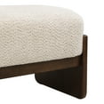 thumbnail image 4 of Piper Modern Upholstered Ottoman, Rectangular Bench with Solid Wood Legs, Beige, 4 of 8