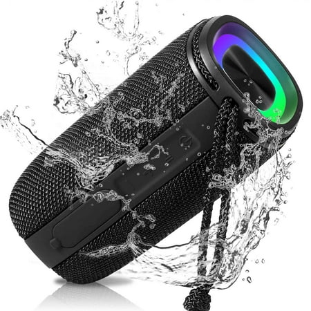 UrbanX X808 Bluetooth Speaker, IPX5 Waterproof Speakers 360° HD Surround Sound with Punchy Bass, True Wireless Pairing, BT5.3, Portable Speaker for Moto Tab G70 - Black