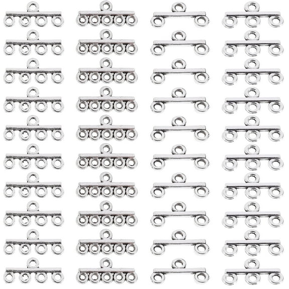 WHAMVOX Necklace Bracelet Clasps 40Pcs Silver Rectangle for Jewellery Making Clamp Diy Projects