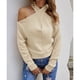 thumbnail image 5 of Suéter De Manga Larga, Suéter De Punto De Moda Cruzado Con Cuello En V Para La Oficina ANGGREK Albaricoque L, 5 of 5