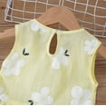thumbnail image 4 of ibuvkizy Girls Fall Dresses,6 Months-6 Years Toddler Kids Baby Girls Fashion Cute Sleeveless Doll Collar Flower Print Vest Dress Princess Dress, 4 of 9