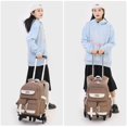 thumbnail image 2 of Mochila infantil MITOWERMI Rolling de 6 ruedas, 46 cm, color marrón, 2 of 6