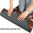 thumbnail image 3 of Red Mushroom White Brown Pattern Hot Yoga Mat Towel Non Slip for Hot Yoga - Quick-Drying Yoga Mat Cover with 4 Corner Pockets with Travel Bag - Hot Yoga Towel Non Slip 70"x26", 3 of 6