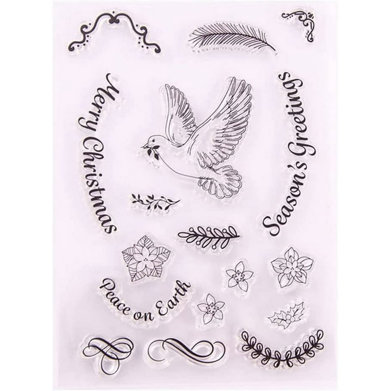 ALIBBON Vintage Flower Clear Stamps for Card Making and Photo Album  Decorations, Retro Swirls Lace Flower Leaves Transparent Silicone Rubber  Stamps