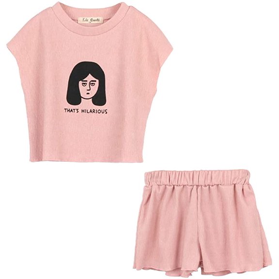 Conti Kids Little Girls Summer Sleeveless Clothing Set Pink 5-6 Years