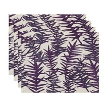 Simply Daisy, 18 x 14 inch, Spikey, Floral Print Placemat (Set of 4), Purple