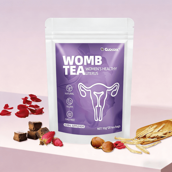 Gudcoix Womb Tea for Women, Ginger & Jujube Herbal Tea Bags, Uterus Wellness Support, Natural Caffeine-Free Tea, 20 Bags