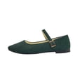 thumbnail image 5 of Xucatan Trendy Women's Buckle Strap Pointed Flats with Low Block Heel, Slip-On Comfort Shoes with Padded Footbed, Non-Slip Flexible Sole Lightweight Walking Shoes for Daily Outfits Gift, 5 of 9