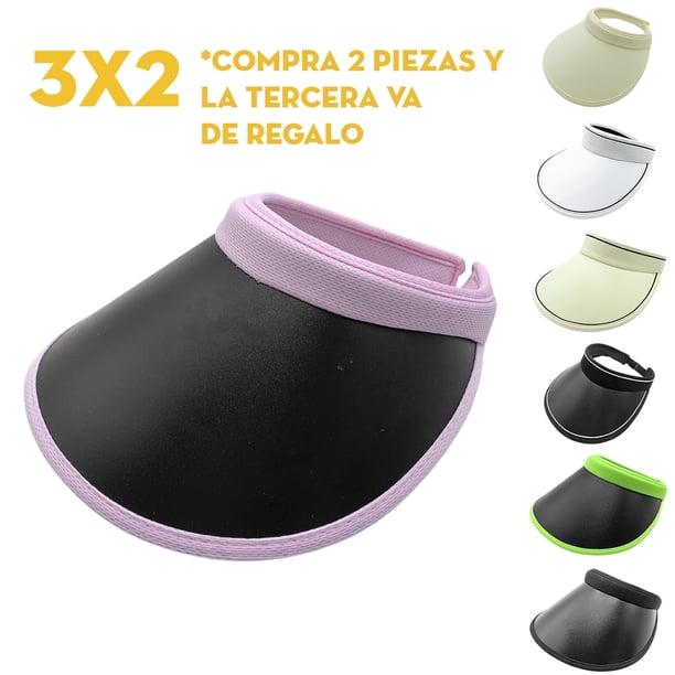 Visera Gorro Deportivo Protector Solar Y Rayos UV | para Exteriores Hombre/Mujer (Negro/Rosa) MIMA 2 Moderno