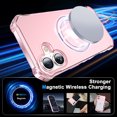thumbnail image 4 of for iPhone 16 Case, [Compatible with MagSafe][Anti-Yellowing][Military-Grade Protection] Shockproof Corner Enhanced Protection Magnetic Phone Case for iPhone 16,Pink, 4 of 6