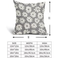 thumbnail image 3 of Grey Pillow Covers 16X16 Inch White Floral Daisy Geometry Decorative Couch Pillow Cases Spring Summer Flower Decorative Throw Pillows Set of 2 Rustic Home Decor for Room Couch Porch Patio, 3 of 6
