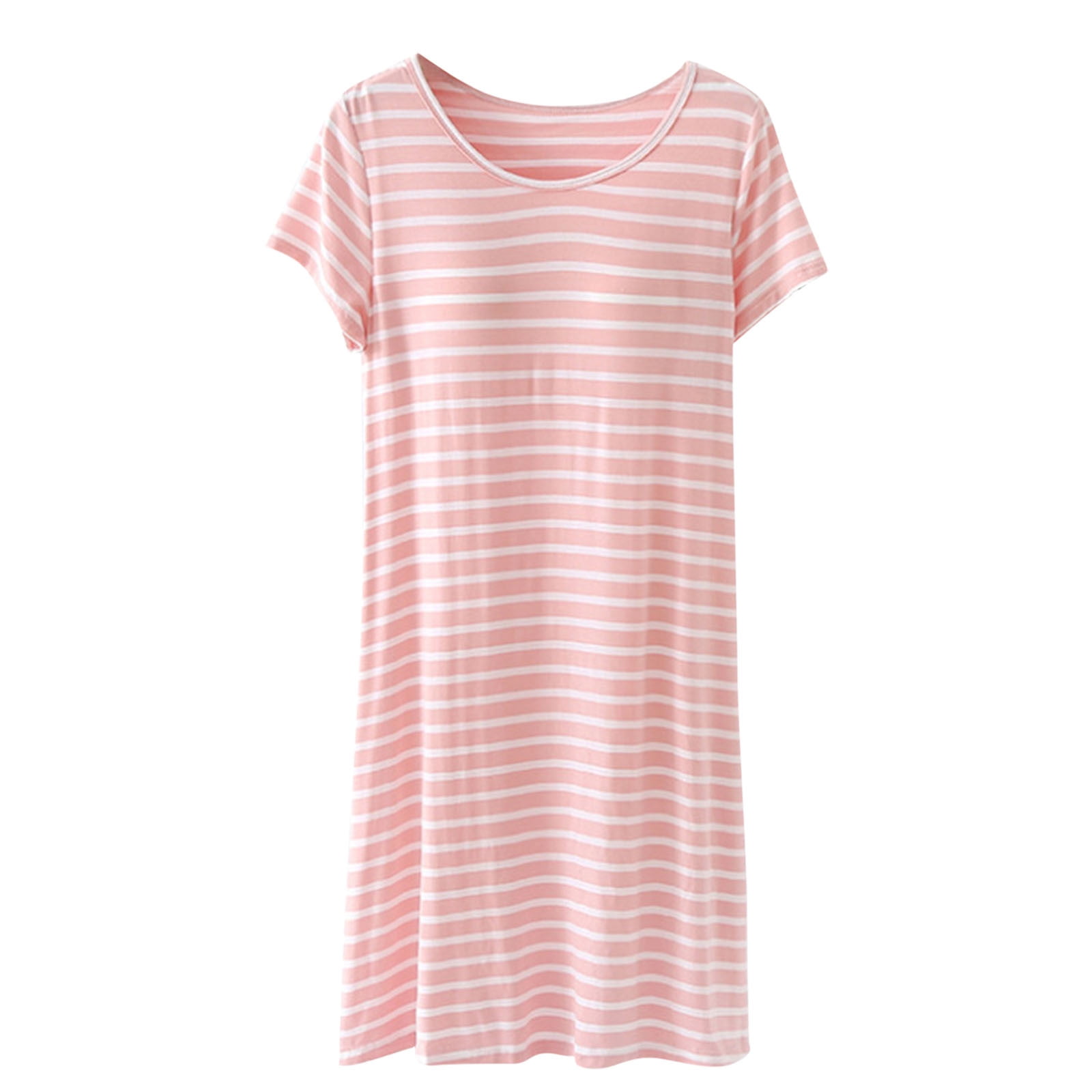 aidice Pyjamas Robes pour Femmes Col Rond Manches Courtes Doux