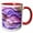 Red/White, variant on 3drose, Purple, Pink, and Beige Bubble Abstract, 11oz Two-tone Red Mug