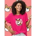 thumbnail image 2 of I Heart Corgi Wink T-Shirt Women -Image by Shutterstock, Female 4X-Large, 2 of 4