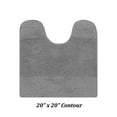 thumbnail image 4 of Better Trends 20" x 20" U-Shape Toilet Rug 100% Cotton Non Slip Tufted Contour Bath Mat, Water Absorbent Bathroom Rug, (Gray) Granada Collection, 4 of 6