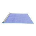 thumbnail image 2 of Ahgly Company Machine Washable Indoor Square Solid Blue Modern Area Rugs, 8' Square, 2 of 4