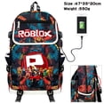 thumbnail image 4 of Virtual World ROBLOX mochila de lona de Color periférico, Cable de datos USB, bolsa de ordenador al aire libre, bolsa de viaje, juguetes para niños, regalos, 4 of 4