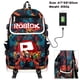 thumbnail image 1 of Roblox mochila Virtual World para jóvenes, bolsa deportiva de ocio, mochila de carga Usb, bolsa de viaje para niños, mochila escolar para niños, 1 of 4