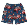 thumbnail image 4 of Bixox Men's Fire Truck 1 printing Casual Classic Fit Short Summer Beach Shorts, 4 of 6