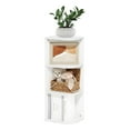 thumbnail image 6 of Furinno Pasir 3-Tier Corner Open Shelf Bookcase, White, 6 of 6