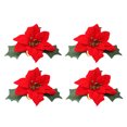 thumbnail image 4 of 4pcs Napkin Rings Flower Napkin Holder Rings Christmas Napkin Rings Table Accessories, 4 of 5