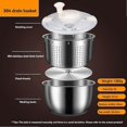 thumbnail image 4 of 6L Salad Spinner Stainless Steel Large Vegetable Washer with PP Lid, 4 of 5